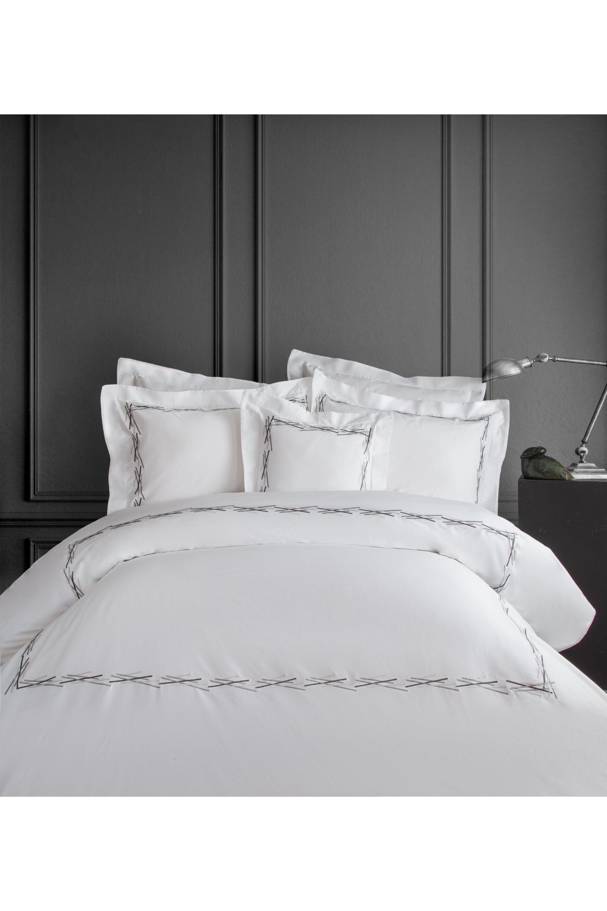 Florida Beyaz Kumaş Nevresim Takımı